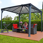 tonnelle en aluminium et polycarbonate - 3-6x3-6 m